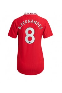 Manchester United Bruno Fernandes #8 Voetbaltruitje Thuis tenue Dames 2022-23 Korte Mouw